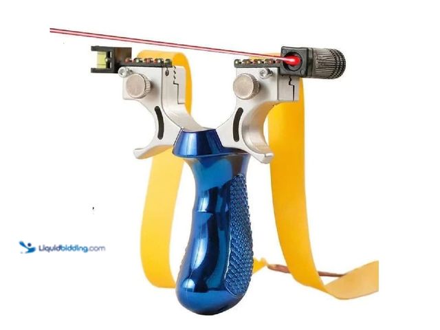 Lot 49-5388458 - Catapult Slingshot with Level and Laser Sight - NEW - Featuring anti-skid design, the arc of the han...