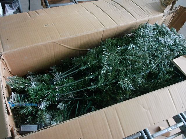 Lot 49-1543463 - YUG 6.5ft Pre-lit PVC Artificial Christmas Tree with 420 LED Lights 936 Branch Tips 79 Pinecones 207...