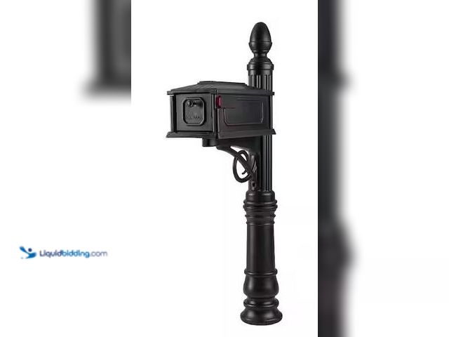 Lot 49-5460366 - Architectural Mailboxes
Stratford Black, Medium, Plastic, All-In-One Mailbox and Post Combo Interne...