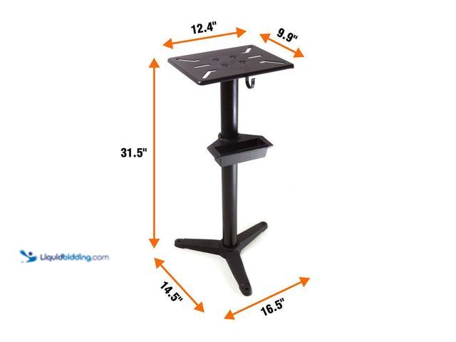 Lot 49-3616999 - WEN Cast Iron Bench Grinder Pedestal Stand with Water Pot - Unused Model # 4288T