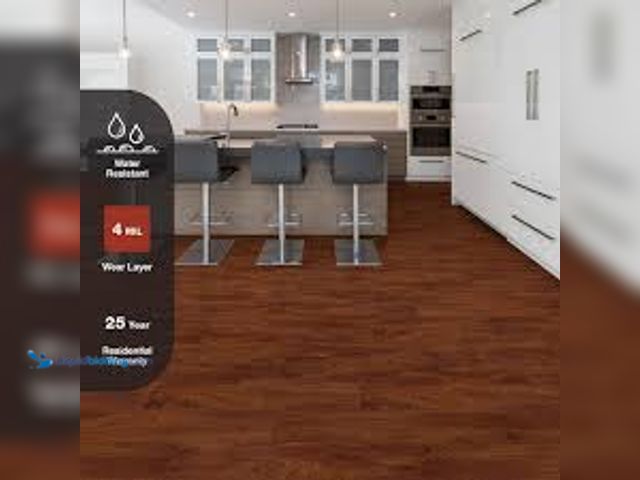 Lot 49-5475493 - TrafficMaster Cherry 4 MIL x 6 in. W x 36 in. L Grip Strip Water Resistant Luxury Vinyl Plank Floori...
