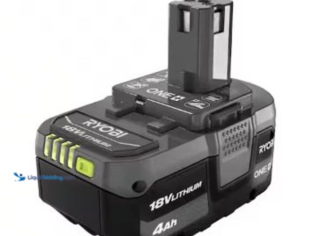 Lot 49-5436329 - RYOBI ONE+ 18V 4.0 Ah Lithium-Ion Battery. Model # PBP005. Used. No charger.