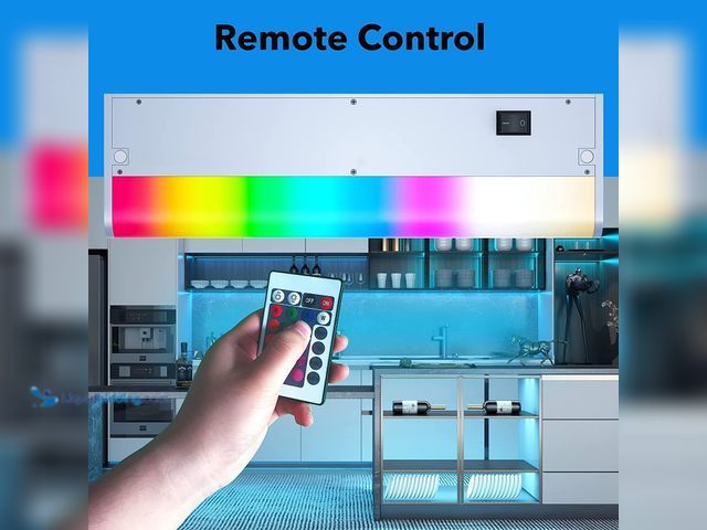 Lot 49-5435422 - LED Under Cabinet Lighting Hardwired, Smart Adjustable White and RGB Dimmable Lights for Under Cabin...