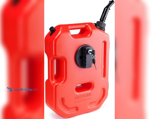 Lot 49-5414268 - VEVOR Transfer Tank, 2.64 Gallon/10L, Tank with Spout and Lockable Bracket, Storage Transfer Contain...