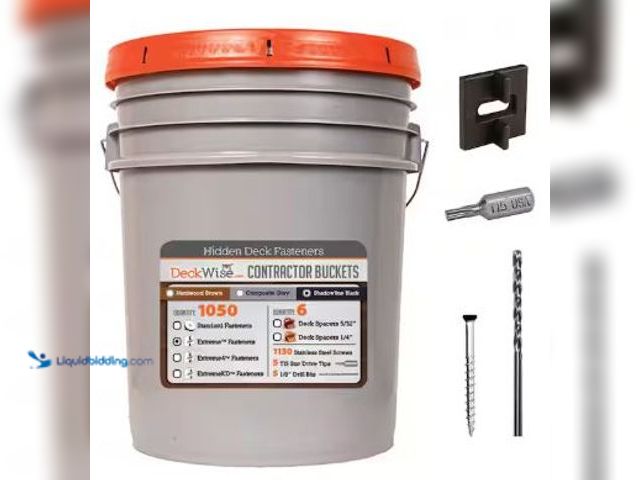 Lot 49-5427727 - DeckWise Extreme Ipe Clip Black Biscuit Style Hidden Deck Fastener Kit for Hardwoods (1050-Bucket). ...