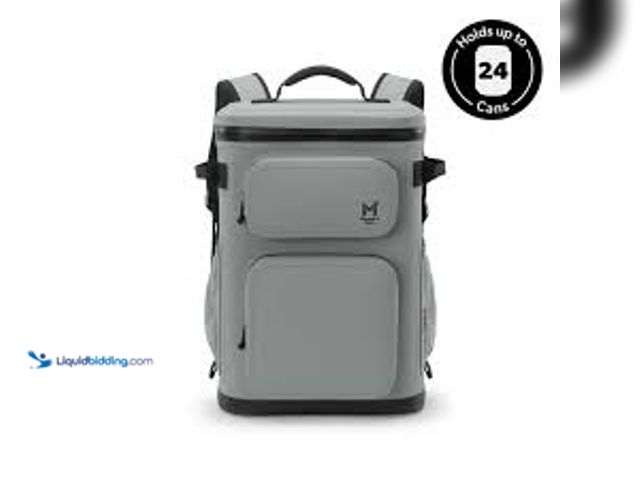 Lot 49-5581608 - Member's Mark 24 Can Waterproof Backpack Cooler MODEL:990461447 NEW. GREY