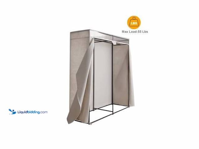 Lot 49-3563403 - Mainstays 1-Tier Zippered Enclosed Extra Wide Closet Storage Organizer for Clothes, Hanging, 60", Gr...