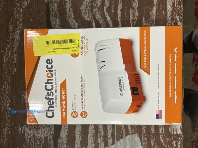 Lot 49-5544599 - Chef'sChoice Model D202 2-Stage Electric Knife Sharpener, in Orange (Model: SHD202OR11) Unused