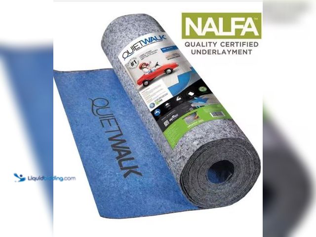 Lot 49-1577112 - Quiet Walk 360 sq. ft. 6 ft. x 60 ft. x 3 mm Underlayment with Sound and Moisture Barrier for Hardwo...