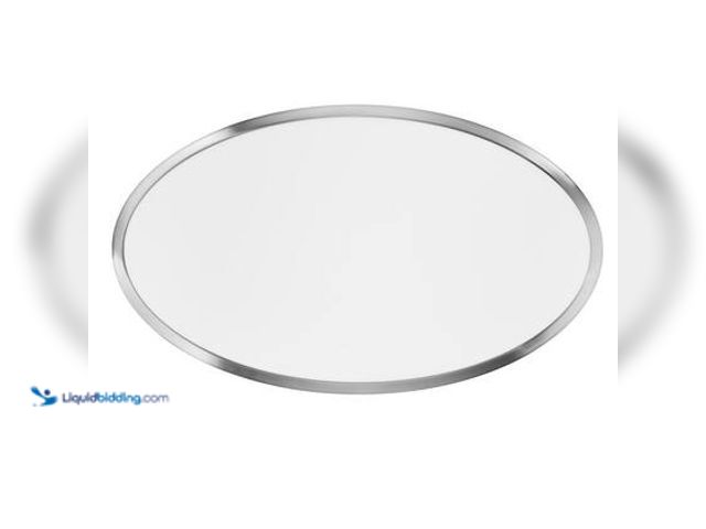 Lot 49-5559609 - Commercial Electric Flexinstall LED 32 in. Brushed Nickel Oval Panel Recessed Ceiling Light for Home...