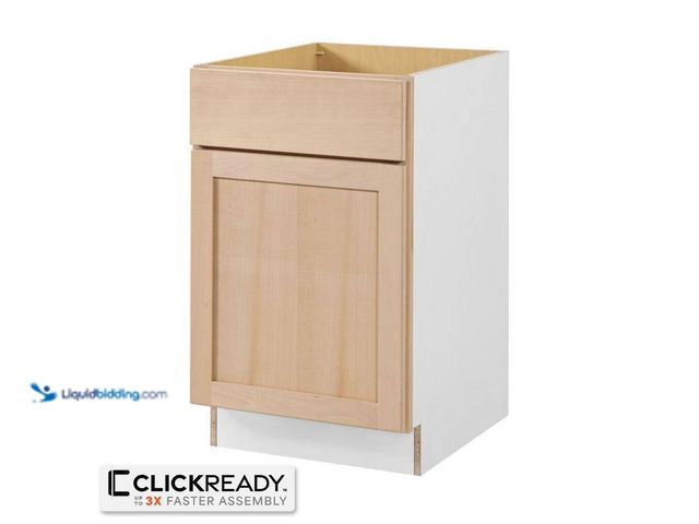 Lot 49-5413610 - Hampton Bay
21 in. W x 24 in. D x 34.5 in. H Ready to Assemble Base Kitchen Cabinet in Unfinished w...