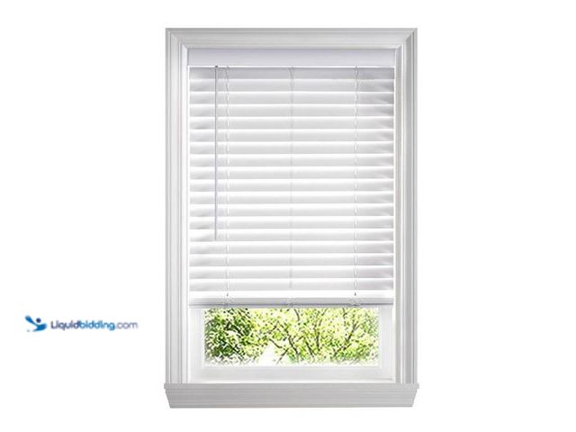 Lot 49-5543828 - Home Decorators Collection
White Cordless Faux Wood Blinds for Windows with 2 in. Slats - 30.5 in. ...