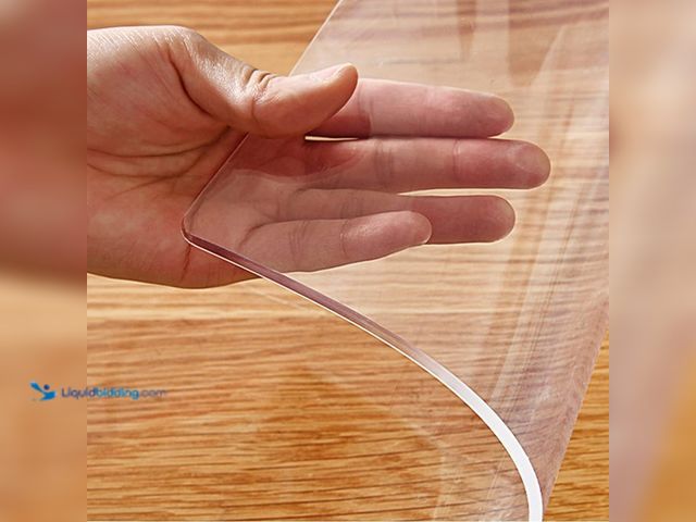Lot 49-5437470 - Square 58x58 inch Clear Plastic Table Protector PVC Tablecloth Cover Vinyl Cloths Easy Clean Waterpr...