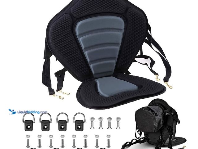 Lot 49-1523454 - Kayak Seat Deluxe Padded Fishing Boat Seat Deluxe Sit-On-Top Canoe Seat Cushioned - Comfortable Back...