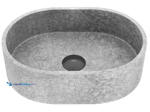 Lot 49-3531422 - VIGO
Giralda Gothic Gray Concreto Stone 16 in. L x 11 in. W x 5 in. H Oval Vessel Bathroom Sink Int...