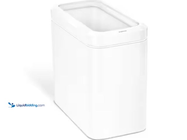 Lot 49-1547686 - simplehuman 25L Slim Open Top Commercial Trash Can, White Steel, Model # CW1492, Unused.  Ref#AHDPA-...