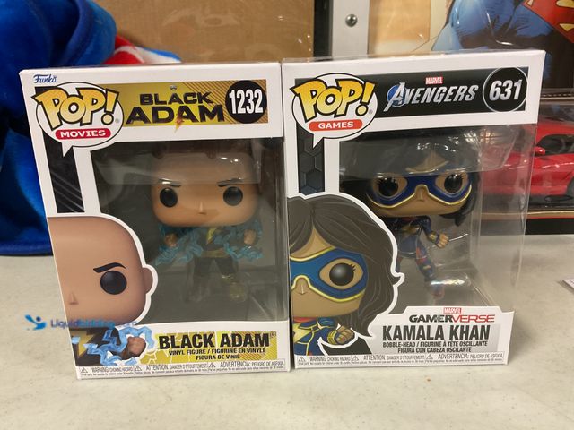 Lot 49-1830723 - COLLECTIBLE LOT OF 2 FUNKO POP FIGURES IN ORIGINAL BOXES INCLUDING BLACK ADAM #1232 AND KAMALA KHAN ...