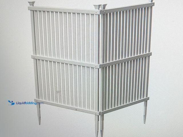 Lot 49-1814681 - 2 Zippity Outdoor Wilmington ENCLO Privacy Screen No dig vinyl polyresin privacy screens