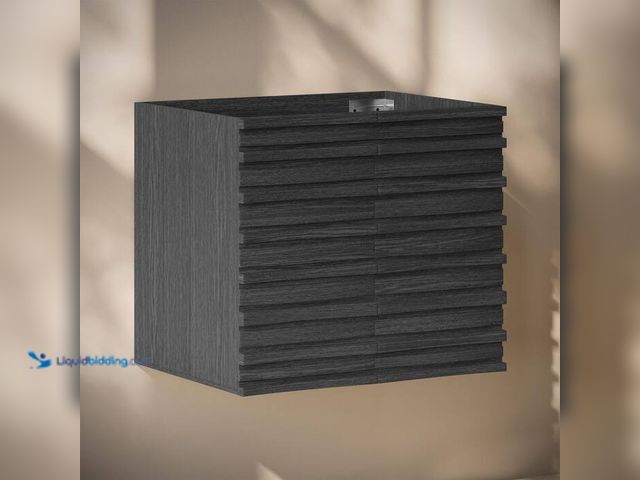 Lot 49-2024316 - Swiss Madison Cascade 24" Wall-Mounted Bath Vanity Cabinet without Top in Black Oak. Model # SM-BV86...