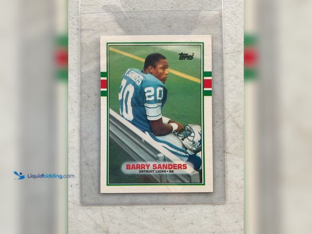 Lot 49-1810276 - COLLECTIBLE 1989 TOPPS BARRY SANDERS DETROIT LIONS #83T ROOKIE CARD