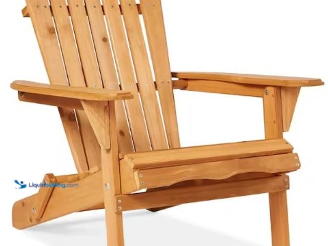 Lot 49-3612861 - Best Choice Products Natural Folding Wood Outdoor Adirondack Chair Set of 1, Model # SKY2253, Unused...