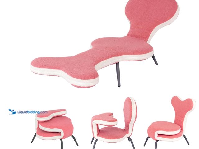 Lot 49-2024688 - 3-in-1 Mermaid Convertible Sofa Bed, 63-Inch Pink Comfy Plush Folding Chaise Lounge Indoor Chair (Re...