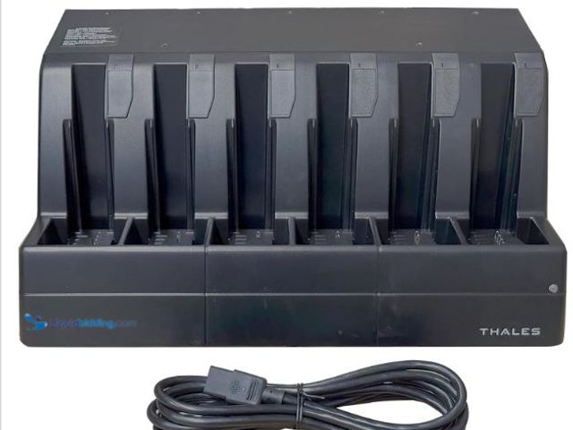 Lot 49-1517385 - Thales 6 Bay Battery Charger for PRC-148 Radios | Part Number 1600689-1 | Software Version 1.07D, Mo...