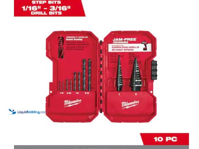 LiquidBidding - Lot 49-1601621 - Milwaukee Black Oxide Step Drill Bit ...