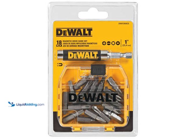Lot 49-3614833 - Lot of (6) DEWALT 18 pc. Compact Magnetic Drive Guide Set, Yellow, Model # DWAF2058CS, New. (NOTE: F...