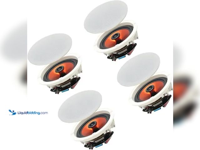 Lot 49-3600251 - Lot of (4) Herdio Bluetooth Ceiling Speakers 6.5 inch 600W for Living Room Kitchen Model #HCS628BT, ...