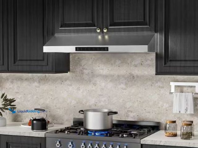 Lot 49-3612099 - VIKIO 36 in. 700 CFM Ducted Under Cabinet Range Hood in Stainless Steel With 2-LED Lights, Easy Inst...