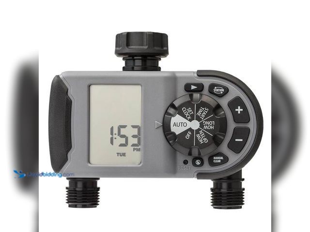 Lot 49-5452109 - Orbit
2-Outlet Programmable Hose Watering Timer Sprinkler Timer. SKU # 1001079219 Item is used.