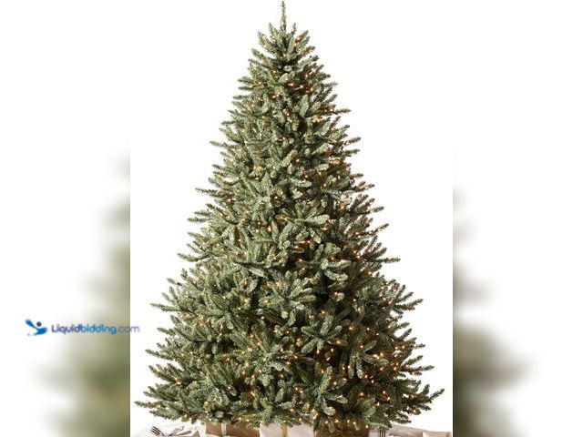 Lot 49-5447601 - Balsam Hill 7.5ft Pre-Lit Classic Blue Spruce - Artificial Christmas Tree with 2,960+ Tips, 1,000 Cl...