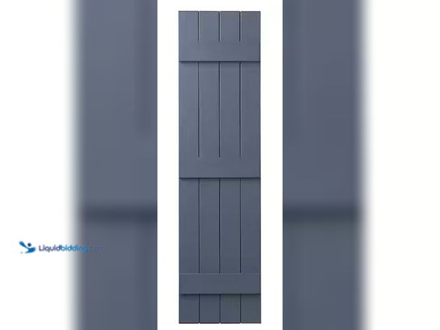 Lot 49-3531439 - Ply Gem
15 in. x 59 in. Polypropylene 4-Board Closed Board and Batten Shutters Pair in Blue Interne...