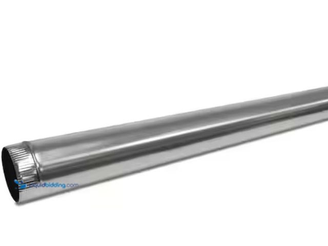 Lot 49-2020709 - Master Flow 4 in. x 5 ft. Round Metal Duct Pipe, Model # CP4X60, Slightly used, NOTE: Set of 2.  Ref...