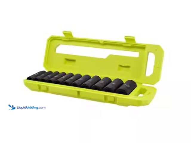 Lot 49-1577162 - RYOBI 1/2 in. SAE Deep Impact Socket Set (11-Piece), Model # RHMTIS31101, Unused.   Ref#AHDSB0205