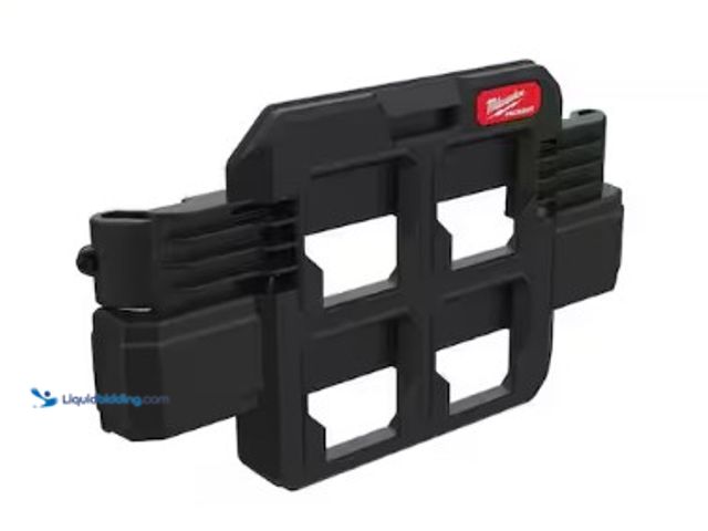 Lot 49-3631221 - Milwaukee PACKOUT Compact Plate Tool Box Rack Attachment, Model # 48-22-8608, Unused, No attachments...