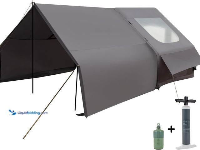 Lot 49-3566712 - Inflatable Camping Tent with Electric Air Pump - 420D Heavy Duty Oxford - 5 Min Auto-Inflation - Pan...
