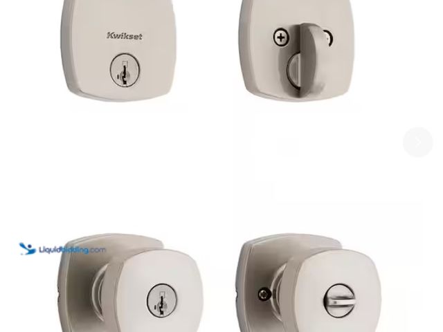 Lot 49-1567773 - Kwikset Arroyo Keyed Entry Knob and Single Cylinder Deadbolt Combo Pack featuring Smart Key Security...