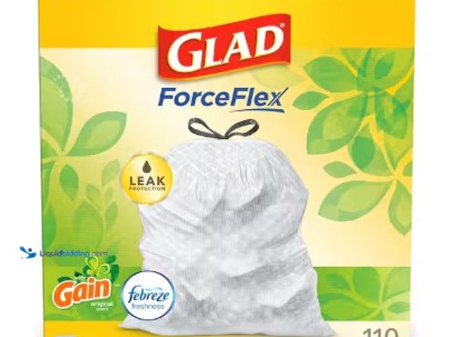 Lot 49-2022869 - Lot of (2) boxes of Glad 13 Gal. Force Flex Tall Kitchen Drawstring Gain Original with Febreze Trash...