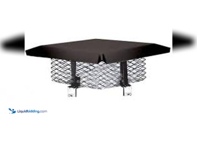 Lot 49-5489218 - Master Flow 8 in. x 8 in. Galvanized Steel Adjustable Chimney Cap in Black. Model # SCCA. Unused.