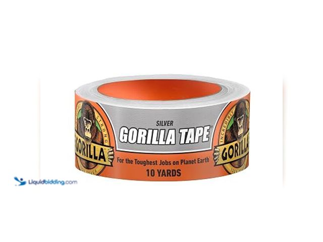 Lot 49-3614768 - Lot of (6) rolls of Gorilla Duct Tape, 1.88 in x 10 yd, Silver - Utility, Triple Layer Strength, Ind...