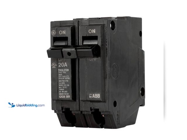 Lot 49-3527278 - GE
Q-Line 20 Amp 2 in. Double-Pole Circuit Breaker (5pack) Used