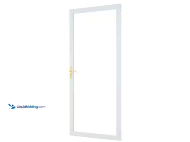 Lot 49-1623819 - Andersen 2000 Series 36 in. x 80 in. White Universal Full View Interchangeable Aluminum Storm Door w...