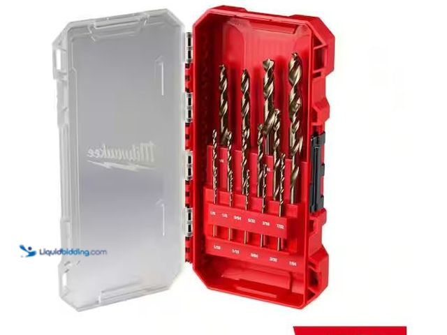 Lot 49-5551381 - Cobalt Red Helix Drill Bit Set for Drill Drivers (15-Piece), Unused