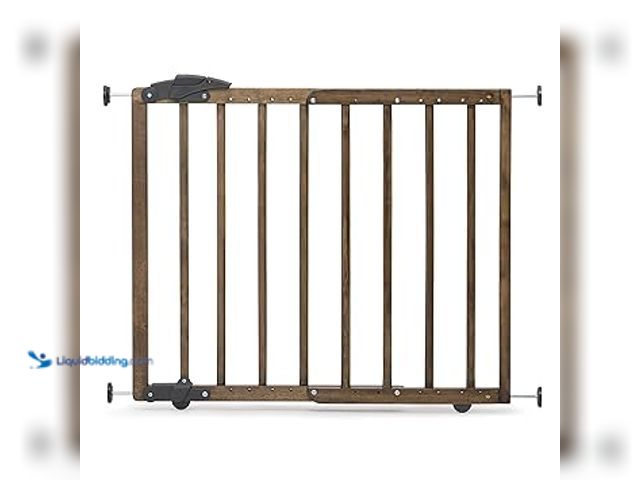Lot 49-5411723 - Dreambaby 27.5-41" Nottingham Rustic Wooden Baby Gate for Stairs and Doorways - Two Mount Options: D...