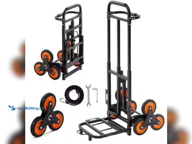 Lot 49-2022611 - VEVOR Stair Climbing Cart, 460 lbs. Stair-Climbing Capacity, Heavy-Duty Folding Trolley, Telescoping...