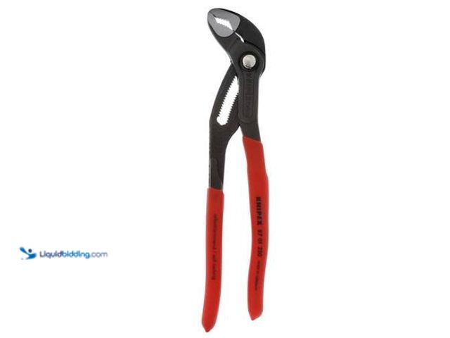 Lot 49-5546455 - KNIPEX Heavy Duty Forged Steel 10 in. Cobra Pliers with 61 HRC Teeth Model # 87 01 250 unused.
