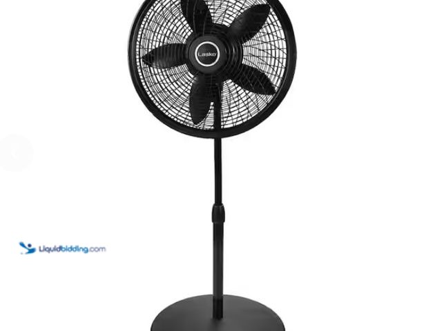 Lot 49-1557385 - Lasko Cyclone 18 in. 3 Speed Oscillating Pedestal Fan for Home in Black with Adjustable Height, Tilt...