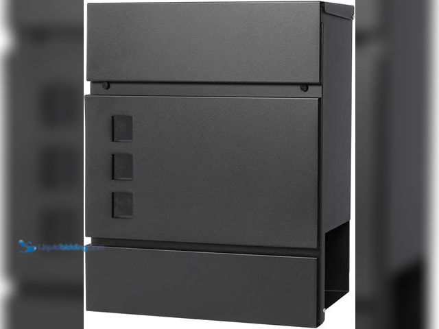 Lot 49-3528469 - Decaller Metal Wall Mounted Mailboxes with Key Lock, Large Mail Box with Newspaper Compartment, Blac...